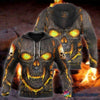 Skull Gift Skull Yellow Lava On Fire Unisex Hoodie CH
