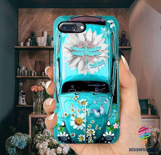 Gift For Dragonfly Lover Flower With Dragonfly Car Phone Case LN