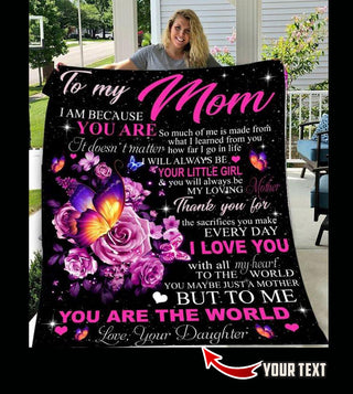 Gift For Mom Personalized Gift To Mom Daughter Son Quilt Blanket HG