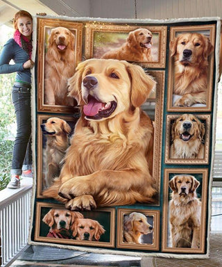 Cute Golden Retriever Lover Dog Mom Dog Dad Blanket HG