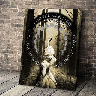 Into The Dark Forest I Found My Soul Moon Wall Art Canvas PA