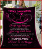 Gift For Mom Purple Pink To My Daughter Love You Daughter Mom Blanket HG
