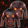 Skull Gift Skull Eyes On Fire Unisex Hoodie CH