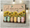 God Says you Are Humming Bird and Sunflower Wall Art Canvas HG