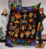 Skull Gift Skull Lover Skull Hallow Skull Flowers Blanket HG
