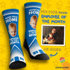 Custom Personalized Work From Home Employee Of The Month Your Dog Face Your Kid Face Crew Socks HG Gifts For Cat Lovers Gifts For Dog Lovers