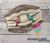 Hummingbird Boho Pattern Mask Face Mask 3 Pack HG Cloth Mask