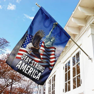 Gift For Army Stay Strong America Eagle The Statue of Liberty American US Flag LN