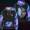 Gift For Wolf Lover Wolf  Fibromyalgia Awareness US Unisex Size Hoodie