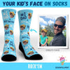 Custom Personalized Kid s Face Crew Socks HG