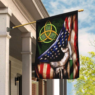 Irish Shop Irish Circle Irish Shamrock American US FLag LN