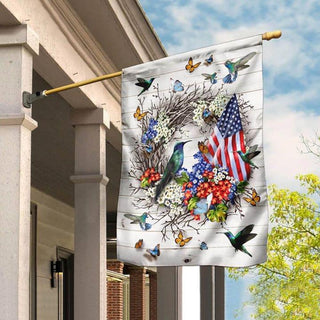 Cardinal Bird American Heaven Peace Always With You I am Always Be Your Side US FLag LN