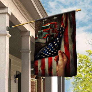 Gift For Trucker Trucker American Trucker Truck Driver Trucking American Strong Brave Hard Working US FLag LN
