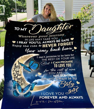 To My Daughter Love You Daughter Mom Blanket HG