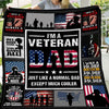 Gift For Veteran Lover Gift For Dad US Proud Veteran Dad Like A Normal Dad But Cooler Military Soldier Blanket HG