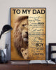 To My Dad Lion Gift For Father From Son Dad Son Connection Poster PA