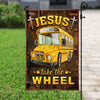 Gift For Christian Bus Driver Jesus Take The Wheel American Flag Christ Jesus Flag Gold Cross God Flag One Nation Under God US FLag LN