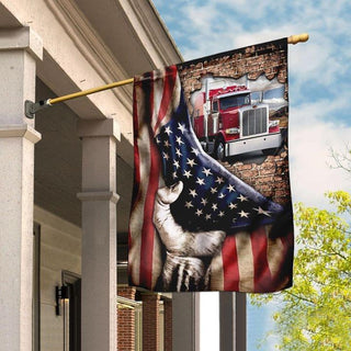 Gift For Trucker Trucker Truck Driver Trucking American Strong Brave Hard Working US FLag LN