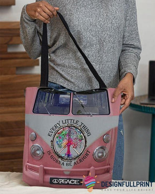 Gift For Hippie Every Little Thing Gonna Be All Right  Hippie Tote Bag HG