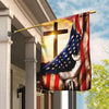 Sunshine God Flag Gold Cross God Flag One Nation Under God US FLag LN
