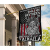 Gift For Viking Lover One Does not Fear Death While His Brothers Await Him In The Halls Of Valhalla  American Viking US FLag LN