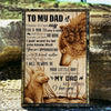 Gift For Wolf Lover Gift For Dad To My Dad Wolf Gift For Dad Poster PA