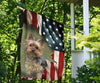 Yorkshire Terrier American US Flag LN
