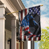 Gift For Horse Lover American Horse Ocean American US Flag LN