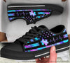Autism American Flag Low Top Shoes Autism Gift