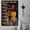 God Says You Are A Unique Special Woman Gift For Her Poster PA