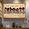 God says You Are Beautiful Black Women Proud To Be Black Girls Wall Art Canvas PA