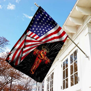 Gift For Christian Jesus Saves My Everything Christian Flag God Is My Everything Flag US FLag LN