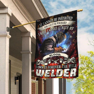 I Own It Forever The Tittle Welder American Strong Brave Hard Working US FLag LN