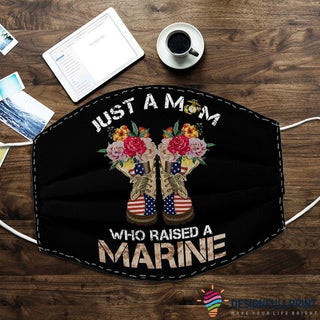 Gift For Army Gift For Mom Just A Mom Who Raised A Marine Face Mask  Pack of 3 HG Cloth Mask