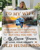 To My Wife Husband Gift To Wife Love Wife Gift To Her My Wife Is My Queen Blanket Quilt Blanket HG