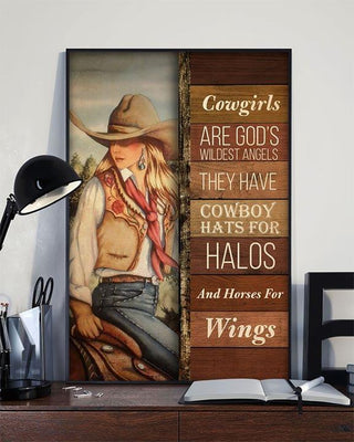 Gift For Hippie Cowgirl God's Wildest Angels Vertical Poster PA