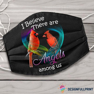 I Believe There Are Angels Among Us Candinal Face Mask 3 Pack HG Cloth Mask