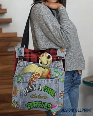 Gift For Turtle Lover Just A Girl Who Love Goat Turtle Tote Bag HG