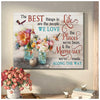 The People Places And Memories Are Best Things In Life Flowers Wall Art Canvas PA