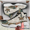 420 Day Gift For Hippie Boho Pattern Pot Leaf Pot Head Bud JD 13 Shoes Pot Leaf  Sneaker HG