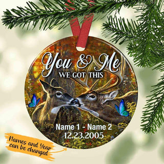 Deer Couple You And Me Ornament Personalized  LH