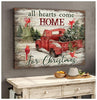 All Hearts Come Home For Christmas Gift For Christmas Home Decoration Horizontal Wall Art Canvas
