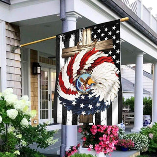 Gift For Veteran Lover Eagle Veteran American Circle Cross God Flag Gold Cross God Flag One Nation Under God US FLag LN Gifts For Dog Lovers