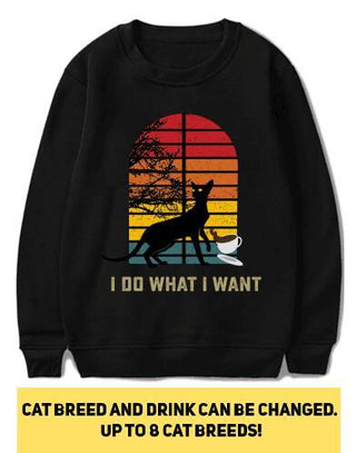 I Do What I Want Cat Personalized Unisex Sweatshirt