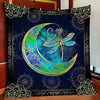 Gift For Dragonfly Lover Gift For Hippie Moonchild Witch Dragonfly Blanket HG
