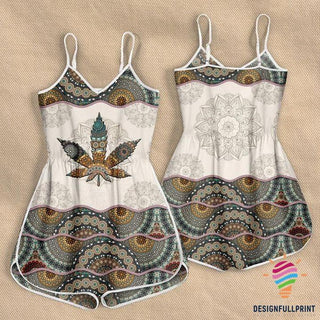 Pothead With Boho Mandala Pattern Rompers For Women HG
