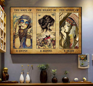 Gypsy Hippie And Fairy Girl Gift For Her Horizontal Poster PA