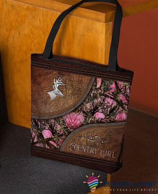 Gift For Hunting Lover Gifts For Hunters Country Girl Pink Camo Deer Hunting Deer Hunter Tote Bag HG