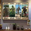 Gift For Veteran Lover Strong Brave Humble And Badass Veterans Horizontal Poster PA