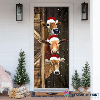 Cow Cows Lover Farmer Christmas Gift DoorCover HG Gift For Farmer